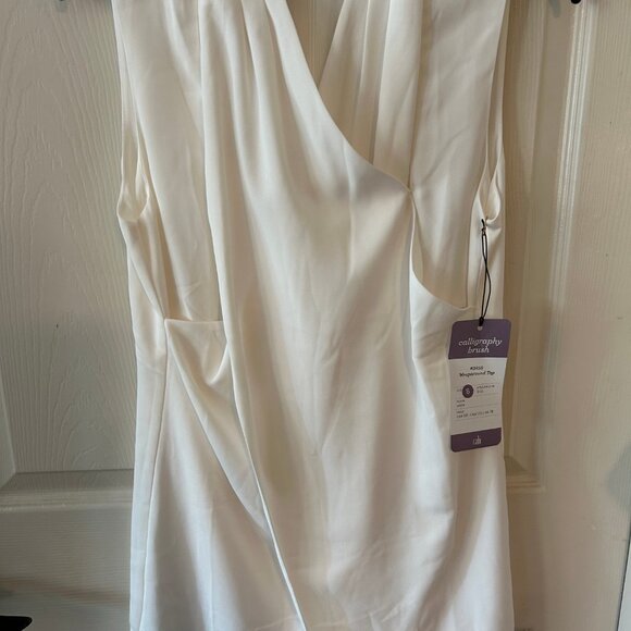 Cabi Ivory Sleeveless Wraparound Top Sz. 8 - Picture 2 of 6